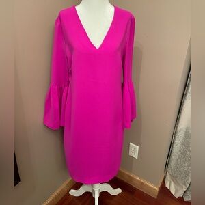 Banana Republic Fuchsia Long Sleeve Dress